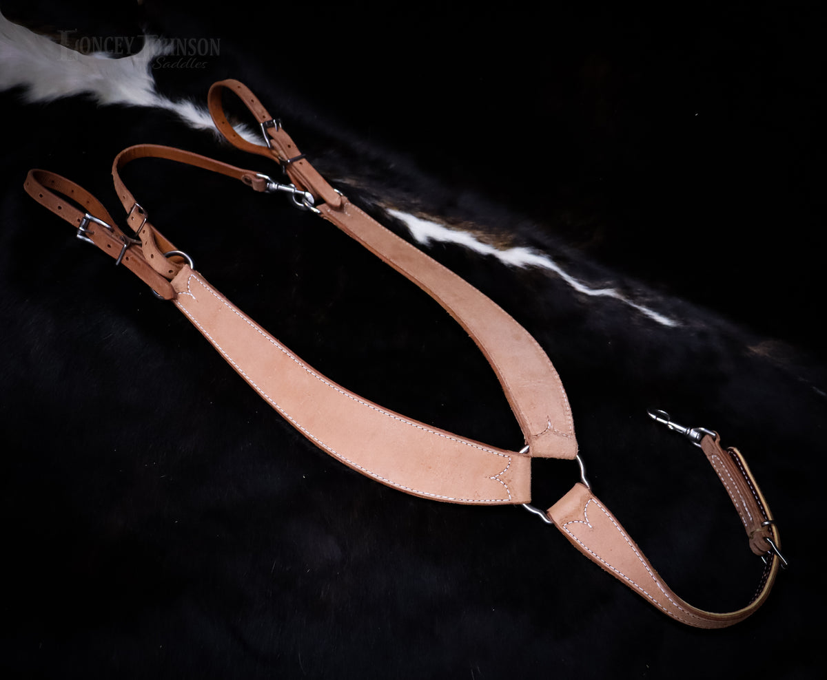 Shape Breast Collar with Stainless Steel Hardware Loncey Johnson Saddles