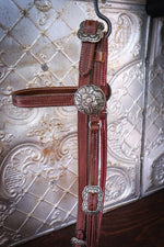 Load image into Gallery viewer, Brow Band Headstall with Poll adjustment &amp; Bronze Cast Buckles
