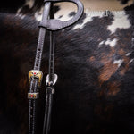 Load image into Gallery viewer, Black Leather Loup Ear Bridle
