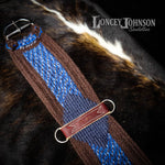 Load image into Gallery viewer, 28&quot; straight 19 Strand  Brown and Blues Mohair Cinch
