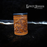 Load image into Gallery viewer, Hand Tooled Leather Can Koozie
