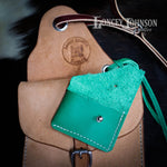 Load image into Gallery viewer, Italian Green Leather Pouch
