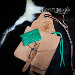 Load image into Gallery viewer, Italian Green Leather Pouch
