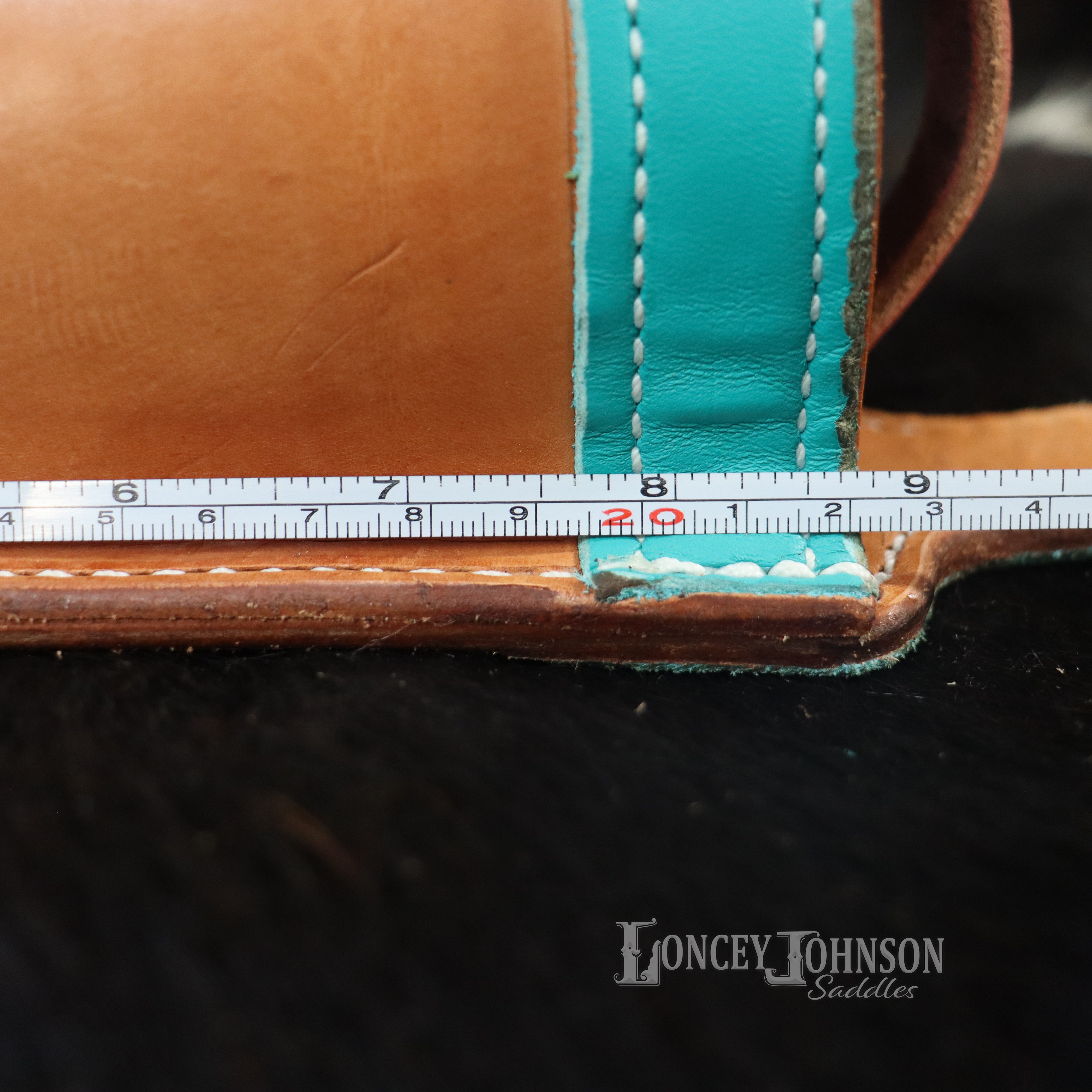 Saddle Water Bottle Holder with Turquoise accents