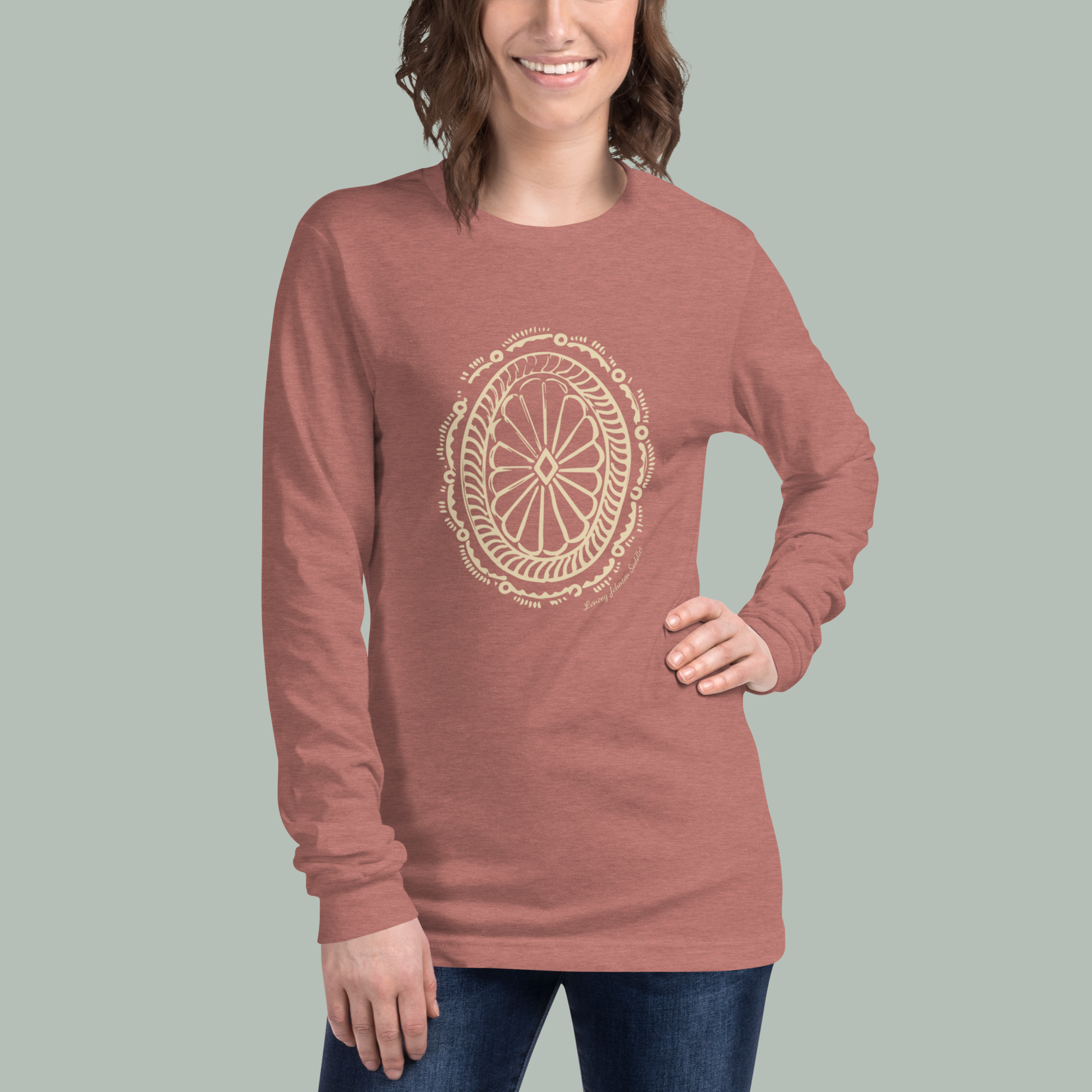 Western Concho Graphic Unisex Long Sleeve Tee