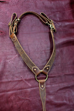 Load image into Gallery viewer, Straight Harness leather Martingale with Solid Brass Hardware
