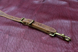 Straight Harness leather Martingale with Solid Brass Hardware