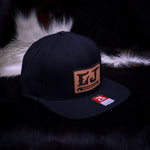 Load image into Gallery viewer, Flat Bill Wool Blend Caps with LJ Saddles Leather Patch

