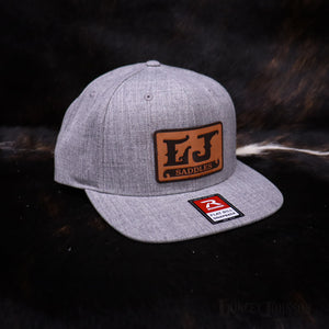 Flat Bill Wool Blend Caps with LJ Saddles Leather Patch