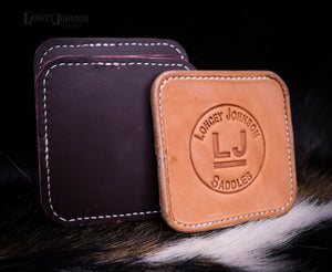 Set of 6 Leather Coasters